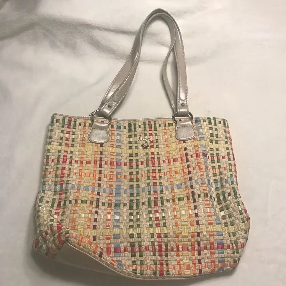 Lina Multi-Color Woven Tote